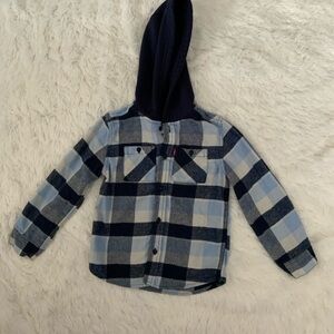 Levi's Blue and Black Button Down Shirt